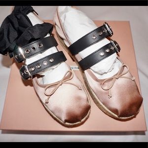 MIU MIU SATIN ESPADRILLES